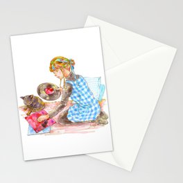 A girl with a kitten vol.2 Stationery Cards