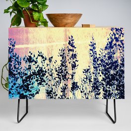 pink and yellow sky weeping willow tree Credenza