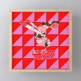 Red Prawn Sushil  Framed Mini Art Print