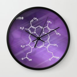 Heme molecule Structural chemical formula Wall Clock