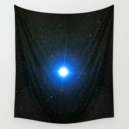 Shine So Brightly That You Shine Blue Wall Tapestry