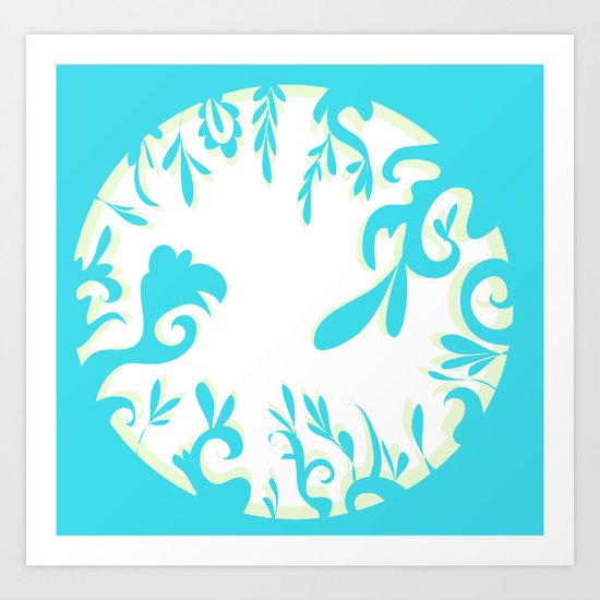 Abstractly Blue Art Print