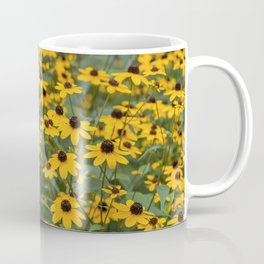 Field of Brown Eyed Susans Coffee Mug | Compression, Abstract, Patterns, Field, Susan, Yellow, Detail, Brown, Flowers, Summer 