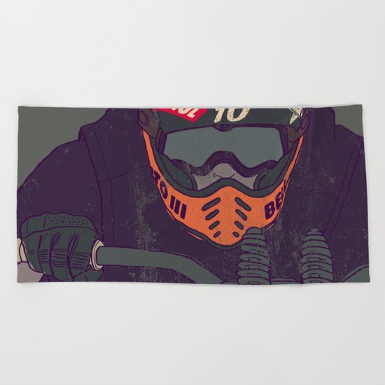 race shit Beach Towel