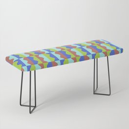 Funky Wavy Color Block Pattern 2.0 Bench