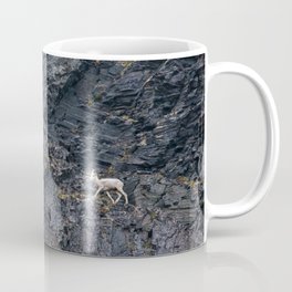 Young Mountain Sheep Walking the Cliffs Coffee Mug