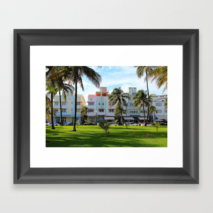 Retro Miami Framed Art Print