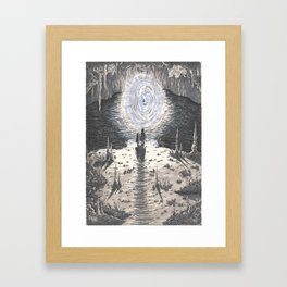Into the cavern Framed Art Print