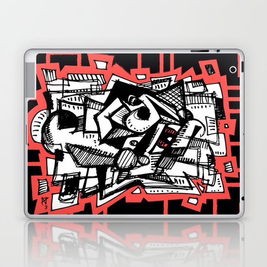 Sketchy Face Laptop & iPad Skin
