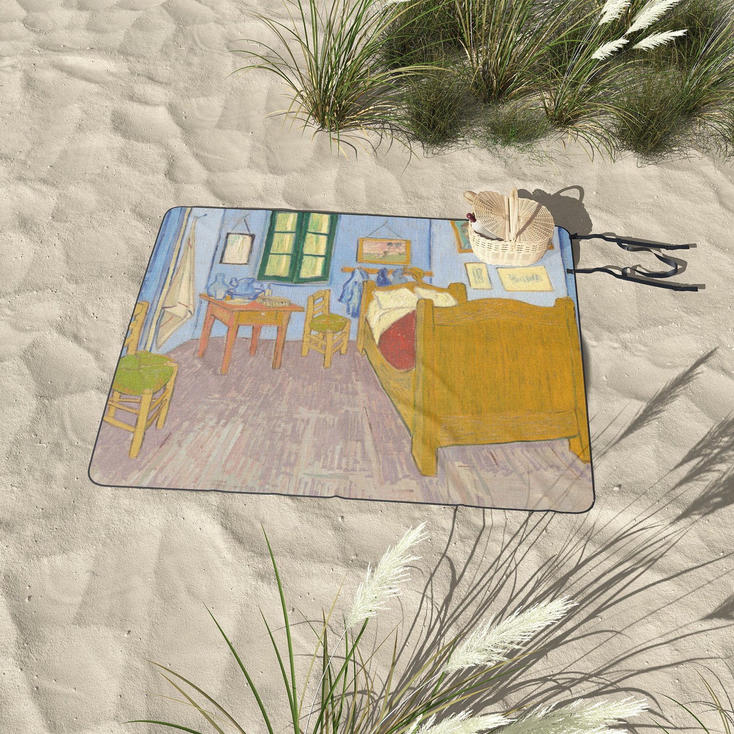 The Bedroom In Arles By Vincent Van Gogh 1888 Picnic Blanket By Artculture