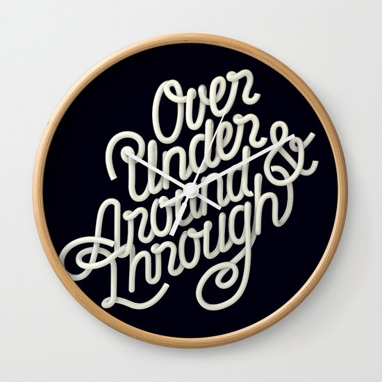 Over Under Around & Through Wall Clock