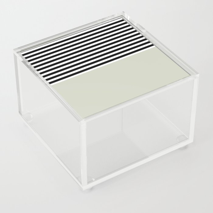 White Sage With Black and White Stripes Acrylic Box