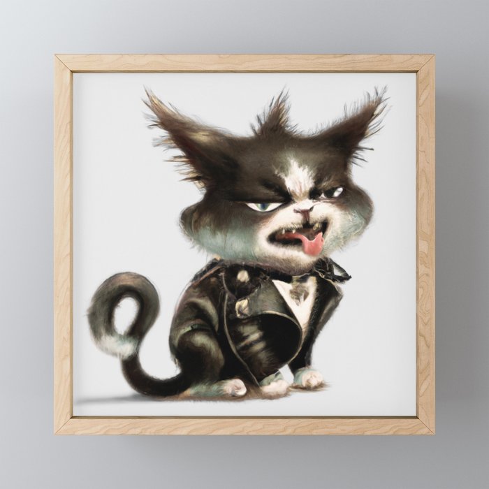 Rebel Kitten Framed Mini Art Print