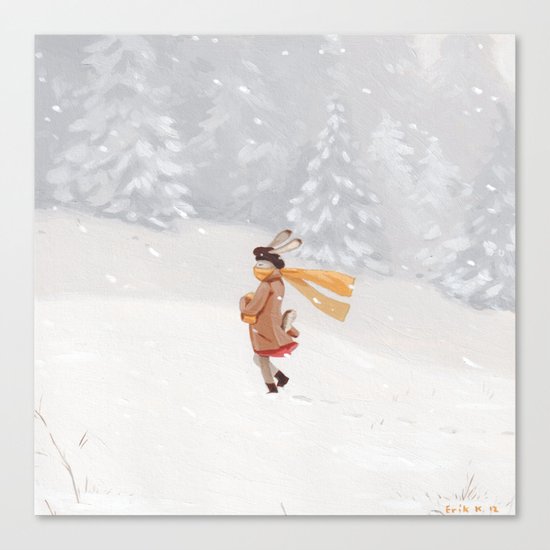 Snow storm Canvas Print