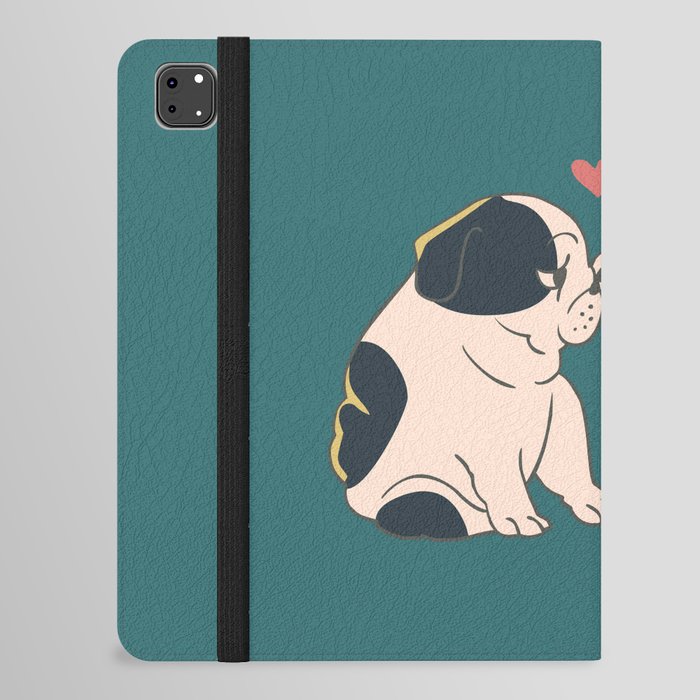 English Bulldog Kisses iPad Folio Case