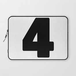 4 (Black & White Number) Laptop Sleeve