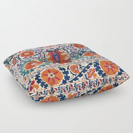 Shakhrisyabz Suzani Uzbekistan Antique Embroidery Print Floor Pillow