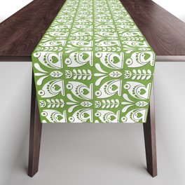 Scandi Frogs - Paper Cut _ Bg Greenery Table Runner | Pattern, Midcentury, Floral, Grodor, Greenery, Frogs, Graphicdesign, Swedish, Sweden, Midsummer 