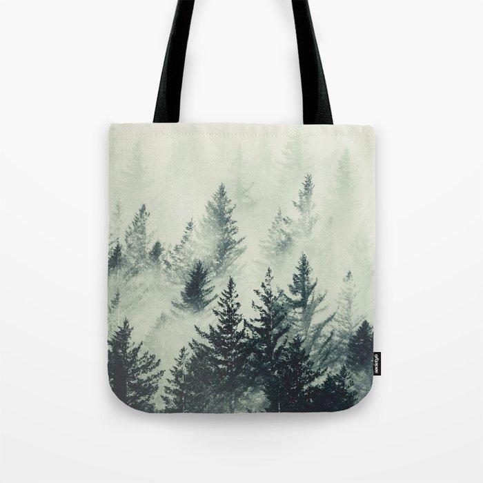Forest Green - Foggy Woods Delight Tote Bag