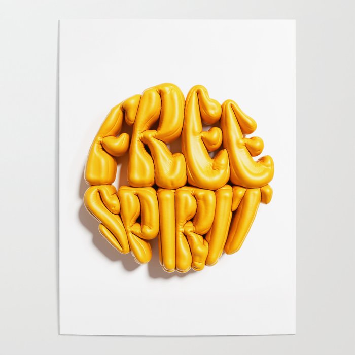 FREE SPIRIT - 3D Type Poster