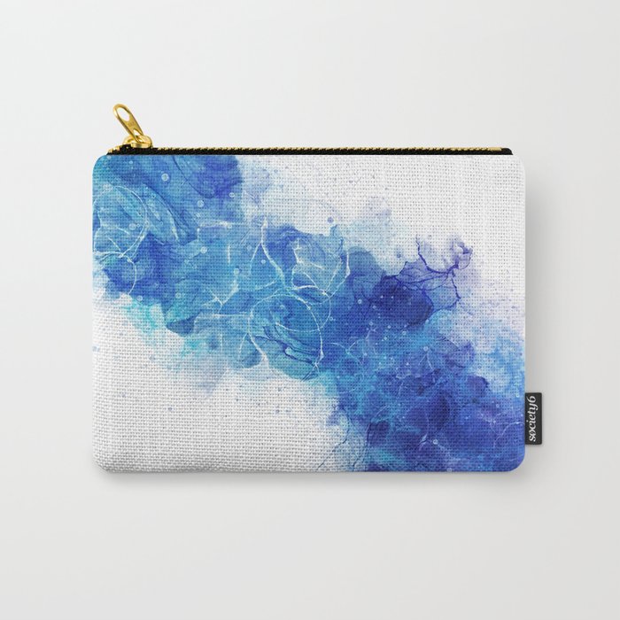 Fresh Blue - Alcohol Ink Art Carry-All Pouch