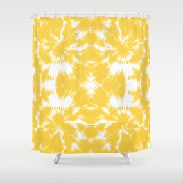 Yellow Tie Dye Shower Curtain
