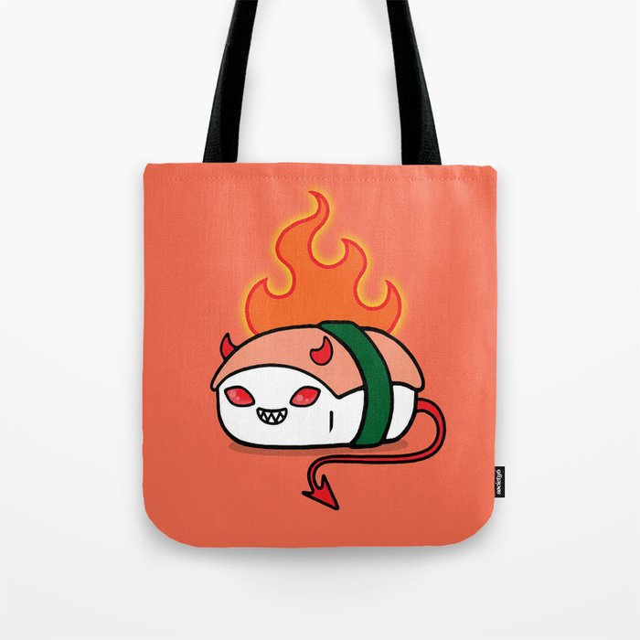 Y Devil Tuna Tote Bag By Samanthalittle Society6 Y Devil Tuna Tote Bag