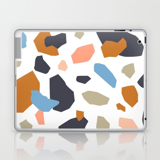 Terrazzo flooring pattern with colorful marble rocks Laptop & iPad Skin