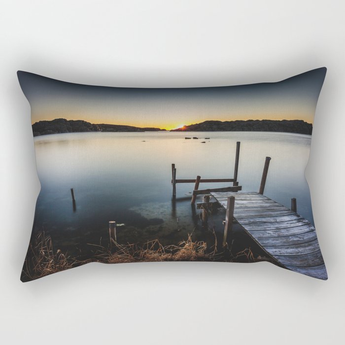 Sunset Over Old Pier - Matte Version Rectangular Pillow