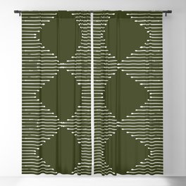 Geo (Olive Green) Blackout Curtain