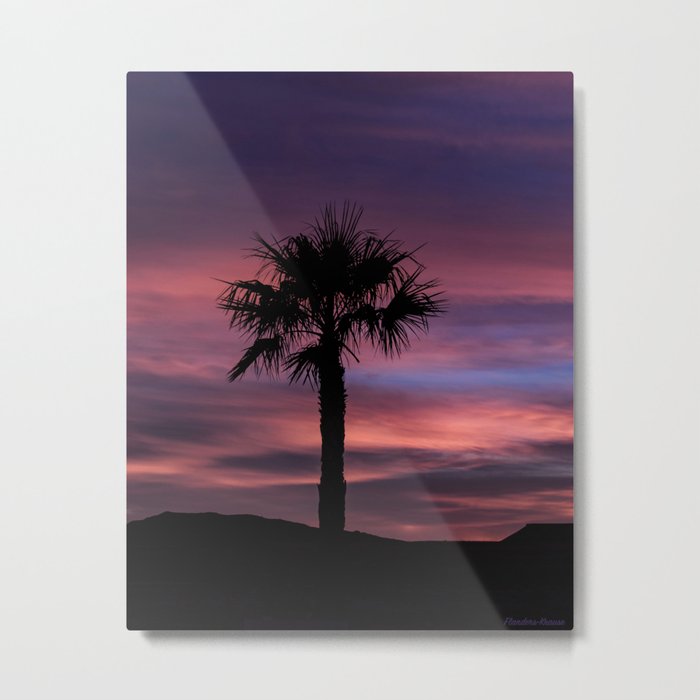 Palm Sunset - 8 Metal Print