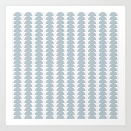 Maude Pattern - Natural Blue Art Print