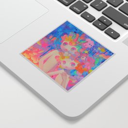 'Sunset' colorful warm art Sticker