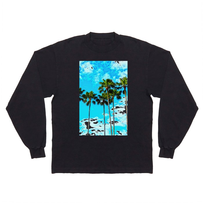Tropical Palm Trees Long Sleeve T Shirt
