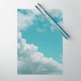 Bouncy Clouds Over Galveston Texas Wrapping Paper | Photo, Relax, Blue, Refreshing, Seafoam, Cumulus, Storm, Clear, Teal, Bouncy 