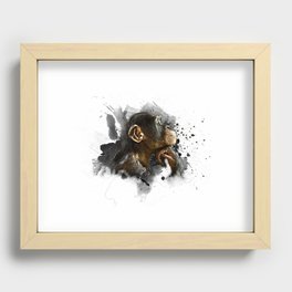 thinking monkey Recessed Framed Print