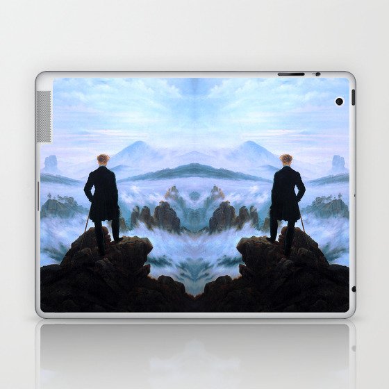Caspar David Friedrich (German, 1774-1840) - The Wanderer Above the Sea of Fog (Der Wanderer über dem Nebelmeer) - 1818 - Romanticism - Landscape - Oil - Digitally Enhanced Version - Laptop & iPad Skin