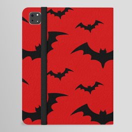 Halloween Bats Red & Black iPad Folio Case