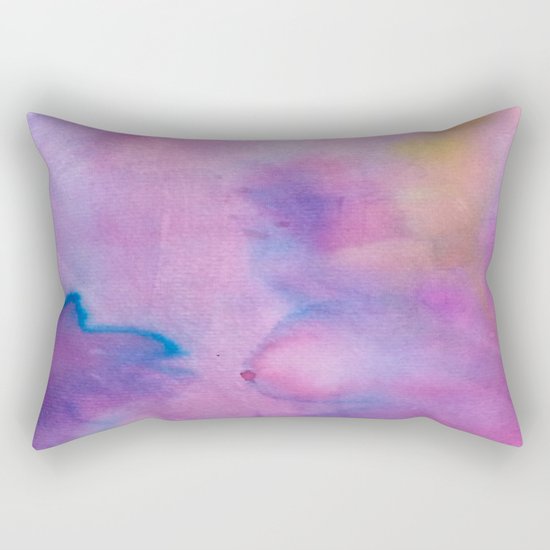 Purple Watercolour Rectangular Pillow
