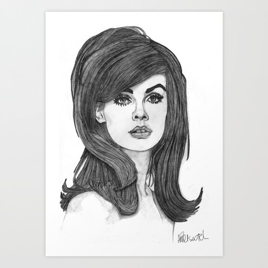 Jean Shrimpton Art Print