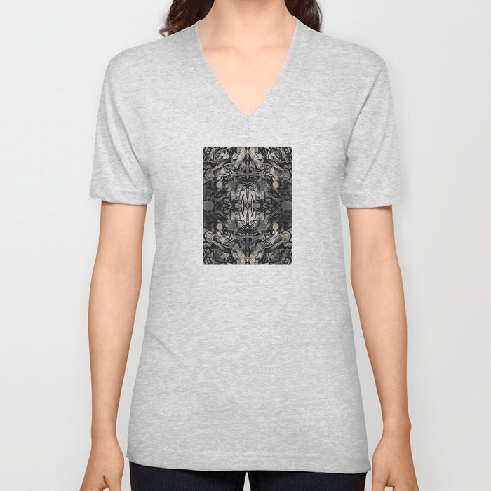 Pattern inspired by Rorschach 002 V Neck T Shirt