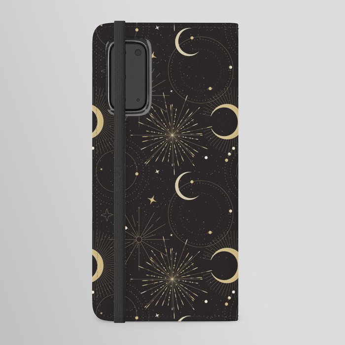 Space universe star and moon  Android Wallet Case