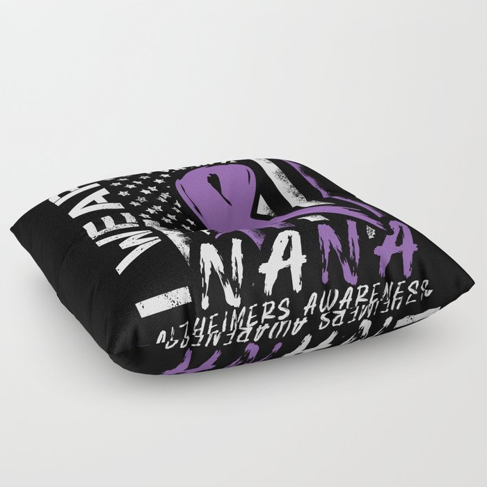 Purple For My Nana Alzheimer Alzheimer's Awareness Floor Pillow