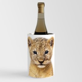 Baby Lion, Safari Animals, Kids Art, Baby Animals Art Print By Synplus Wine Chiller