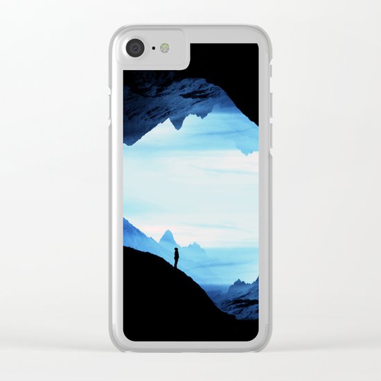 Blue Wasteland Isolation Clear iPhone Case