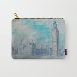 London Palace of Westminster S050 Large impressionism acrylic painting art by artist Ksavera Carry-All Pouch
