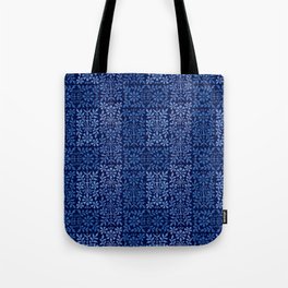 Arts and Crafts Floral Indigo Blue Tote Bag