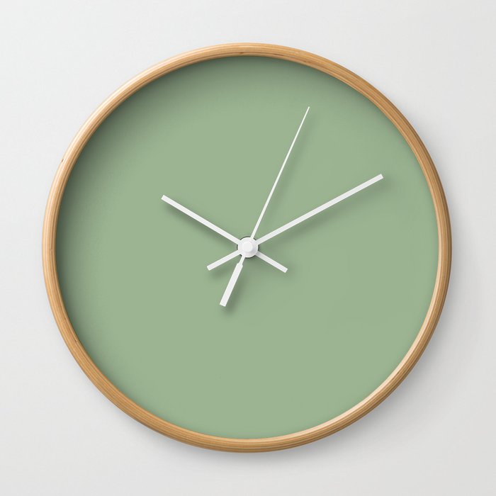 Solid Color SAGE GREEN  Wall Clock