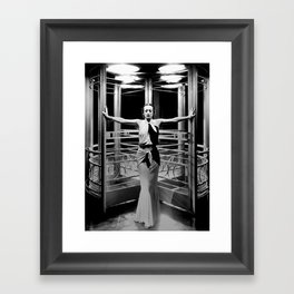 Joan Crawford, Hollywood Starlet Grand Hotel black and white photograph / art photography Framed Art Print