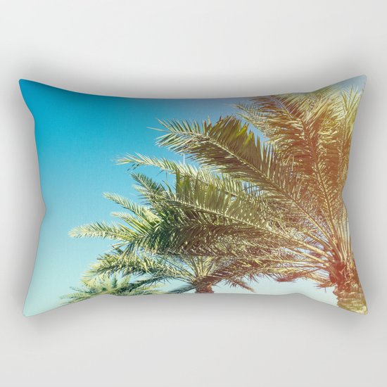 Vintage Palm tree vibes Rectangular Pillow
